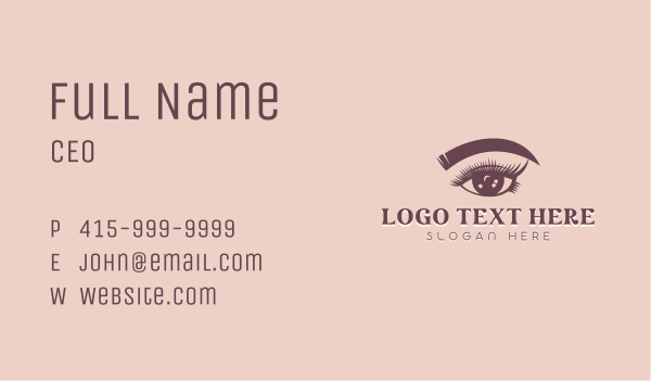 Makeup Artist Eyelash Business Card Design Image Preview