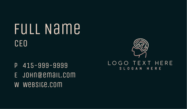 Human Brain Mind Psychology Business Card Design Image Preview