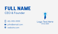 Blue Lightbulb Pen Business Card Preview