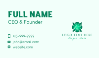 Green Gradient Leaves Cross Business Card Image Preview