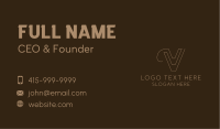 Startup Business Letter V Business Card Image Preview