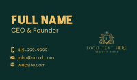 Golden Vine Wreath Shield Business Card Image Preview