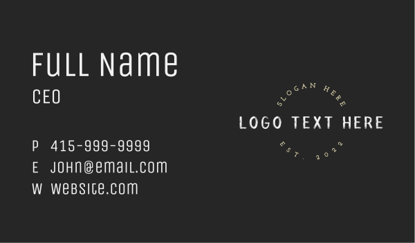 Vintage Rustic Hipster Business Card Design Image Preview