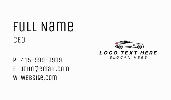 Fast Sports Car Transport Business Card Design Image Preview
