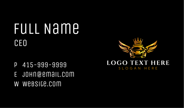 Wing Luxury Car Business Card Design Image Preview