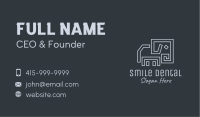 Gray Elephant Line Art Business Card Image Preview