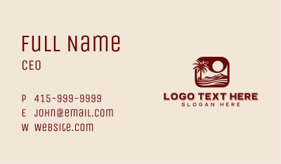 Travel Agency Desert Business Card Image Preview
