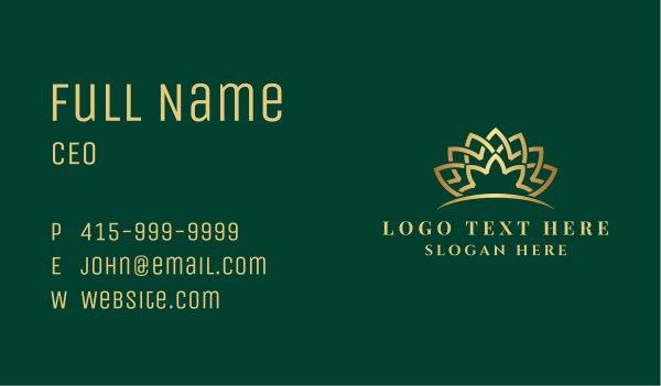 Therapeutic Meditation Lotus  Business Card Design Image Preview