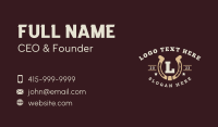 Western Horseshoe Letter Business Card Preview