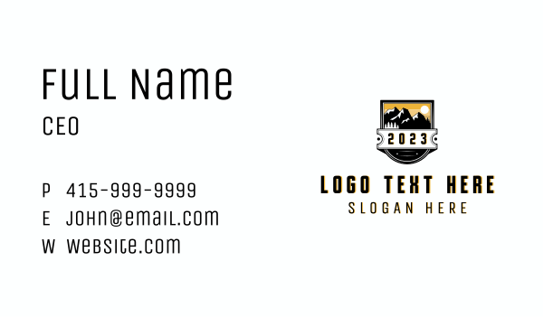 Outdoor Mountain Adveture Business Card Design Image Preview