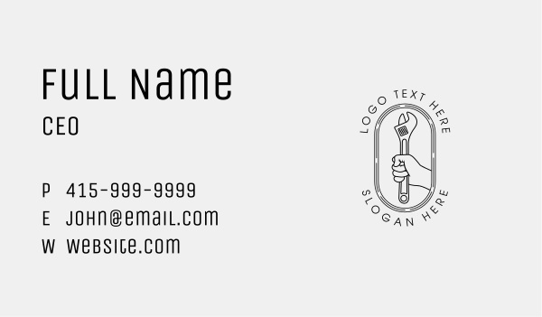 Spanner Wrench Tool Business Card Design Image Preview