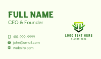 Green Geometric Shield  Business Card Image Preview