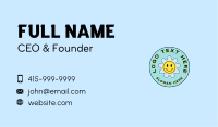 Happy Face Y2K Mascot Business Card Image Preview
