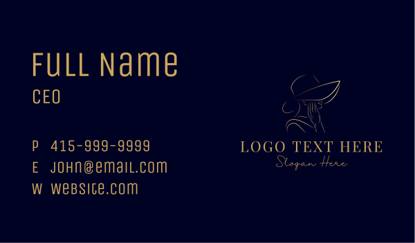 Feminine Luxury Boutique Business Card Design Image Preview