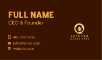 Afro Woman Moon Business Card Design