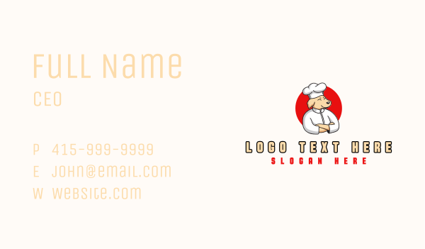 Chef Dog Cooking Business Card Design Image Preview