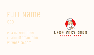 Chef Dog Cooking Business Card Image Preview