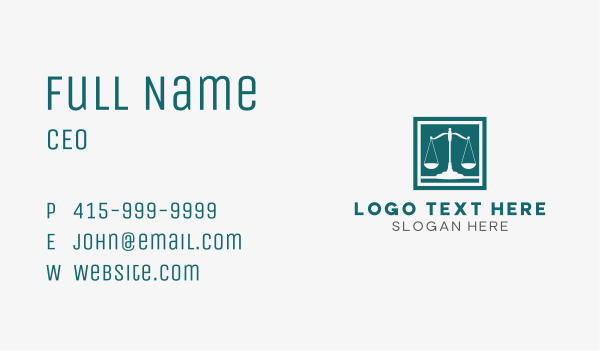 Justice Scale Court Business Card Design Image Preview