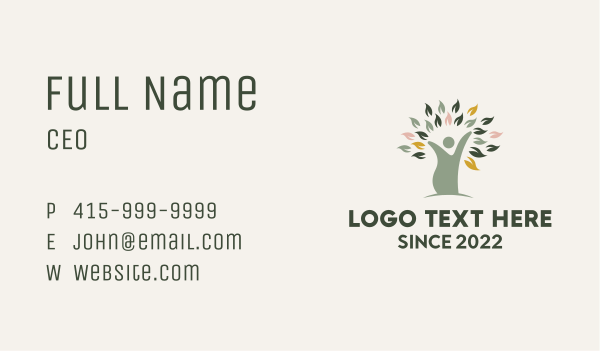 Family Tree Wellness  Business Card Design Image Preview