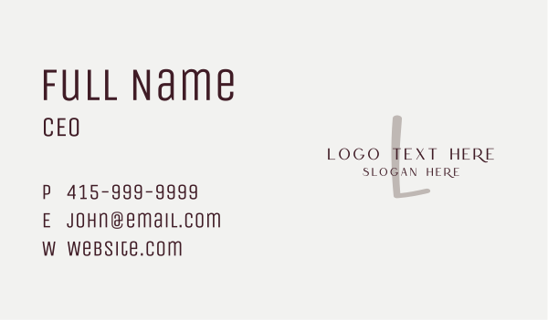 Feminine Lifestyle Letter Business Card Design Image Preview