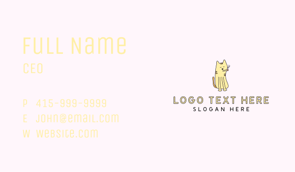 Cat Pet Smoking Business Card Design Image Preview