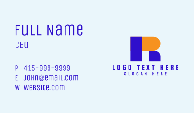 Generic Business Letter R Business Card Image Preview