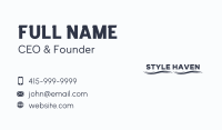 Wave Business Wordmark Business Card Image Preview