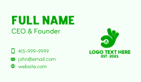 Green Hand Plant  Business Card Image Preview