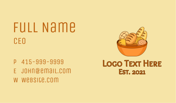 Bread Basket Bakery Business Card Design Image Preview