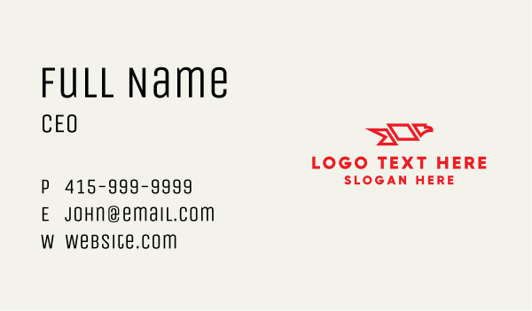 Red Eagle Flag Business Card Design Image Preview