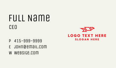 Red Eagle Flag Business Card Image Preview