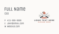 Garlic Kitchen Knife  Business Card Image Preview