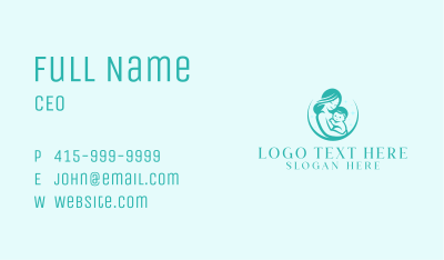 Mom Baby Childcare Business Card Image Preview