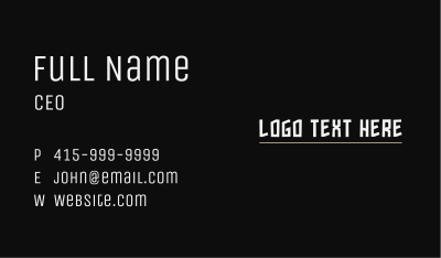 Corporate Business Wordmark Business Card Image Preview