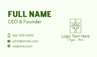 Leaf Droplet Frame Business Card Design