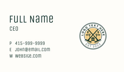 Home Gardening Rake Business Card Image Preview
