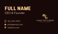 Abstract Beauty Gold Hair Business Card Image Preview