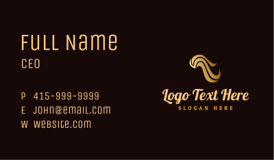Abstract Beauty Gold Hair Business Card Image Preview