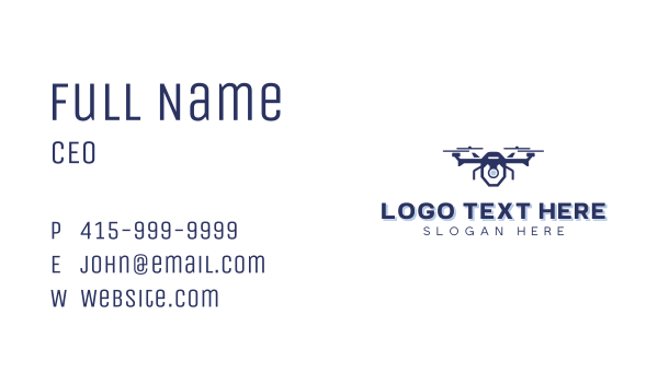 Camera Drone Surveillance Business Card Design Image Preview