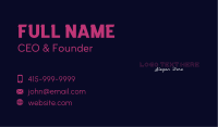 Neon Retro Wordmark Business Card Image Preview