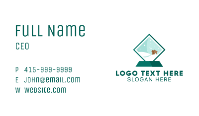 Square Snow Decoration Business Card Image Preview