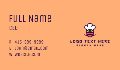 Oriental Noodle Chef Business Card Image Preview