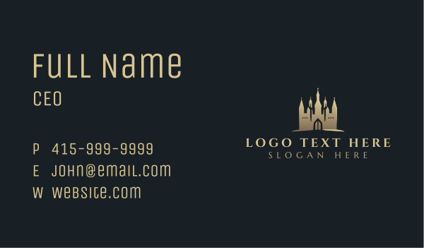 Premium Cathedral Architecture Business Card Design Image Preview