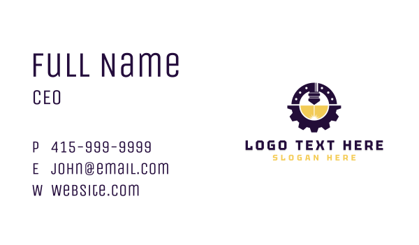 Industrial Laser Cutting Machinery Business Card Design Image Preview