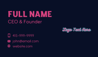 Retro Script Wordmark Business Card Image Preview