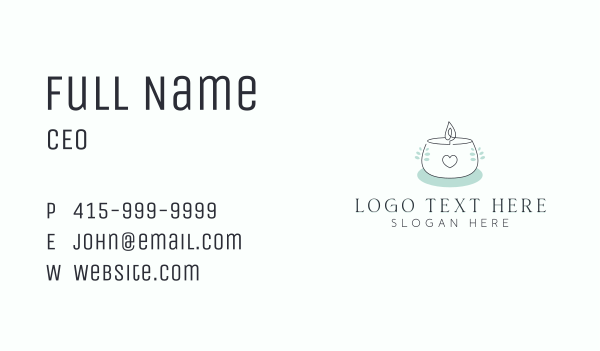 Scented Candle Spa Business Card Design Image Preview