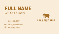 Gold Elephant Animal Business Card Preview