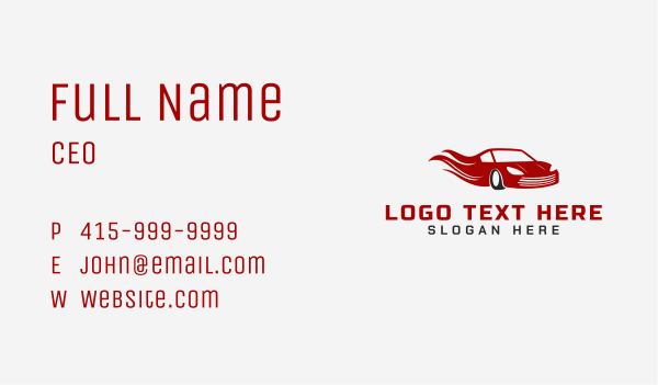 Fast Race Car Business Card Design Image Preview