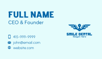 Blue Circuit Wings Business Card Image Preview