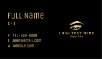 Gold Beauty Eyelash Business Card Image Preview